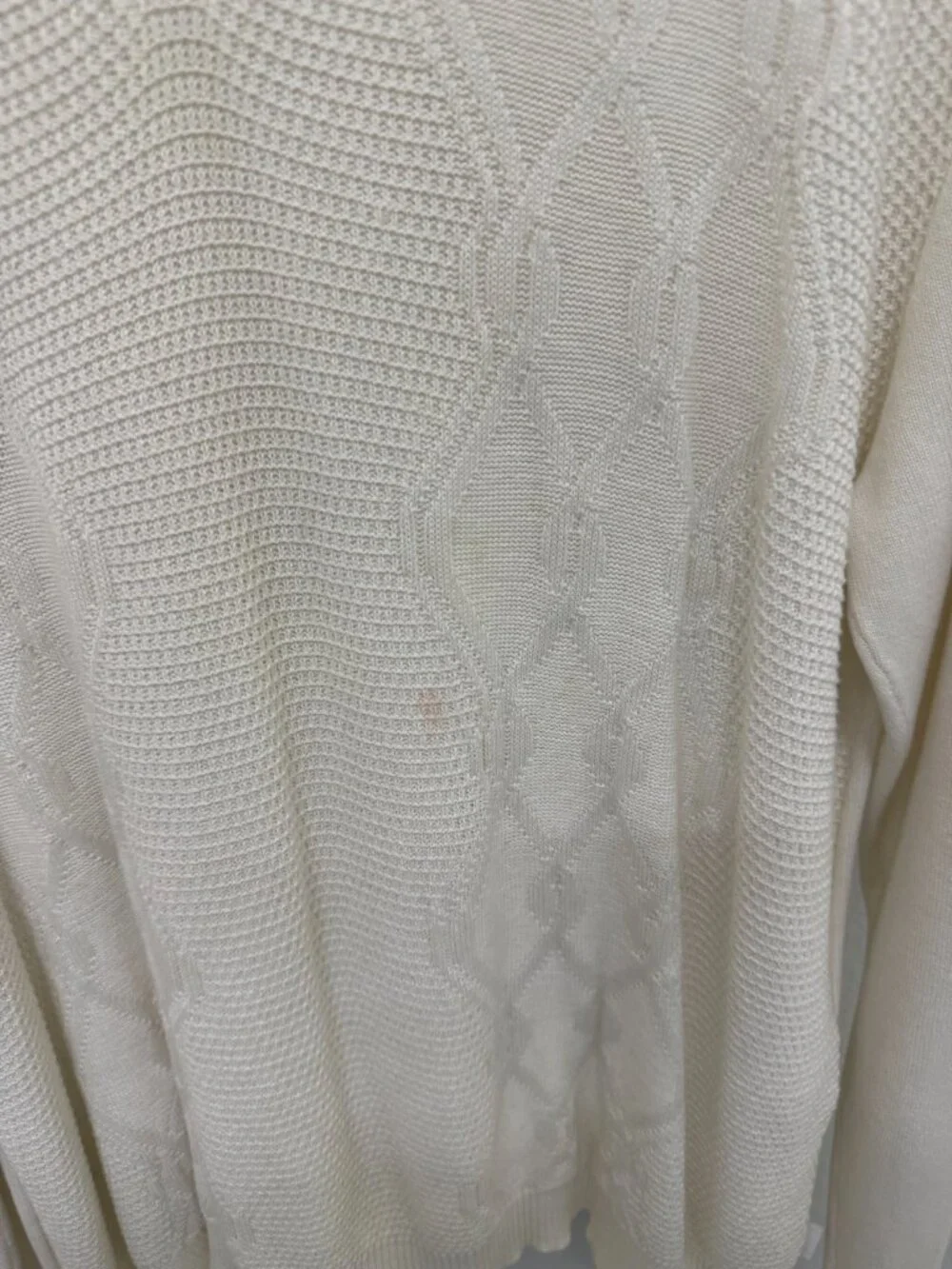Supreme Cable Knit Half-Zip Polo Sweater Cream Medium